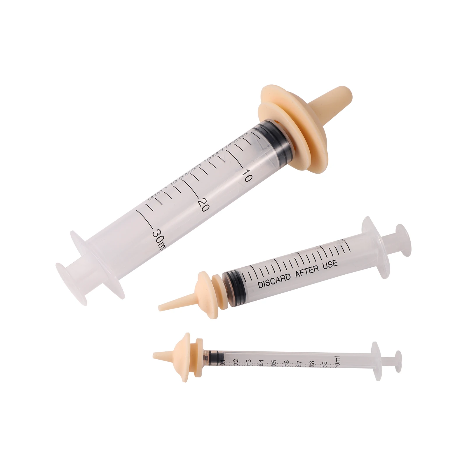 Newborn Pet Feeding Nipple For Dog Cat Hamster Parrot Feeding Pacifier Medicine Pets Oral Syringe With Silicone Nipple