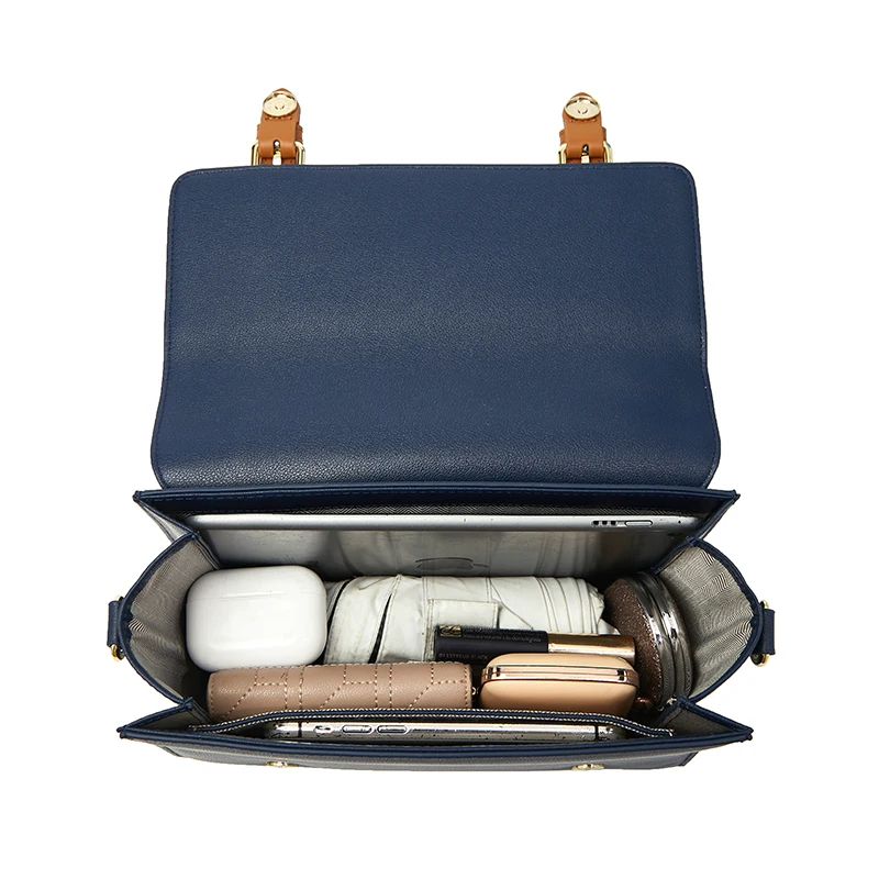 FOXER Brand Women Satchels Split Leather Messenger Bag Ladies Designer Handbag Fashion Dating Flap Shoulder Crossbody Bag Female