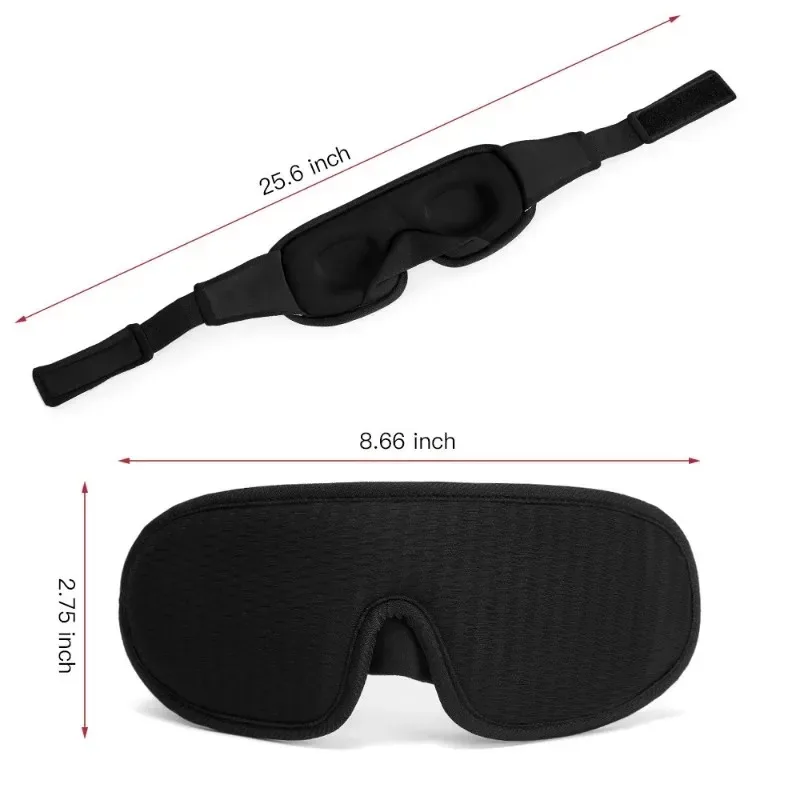 3D Blocking Light Soft Sleep Mask Padded Travel Rest Sleeping Eye Cover 6