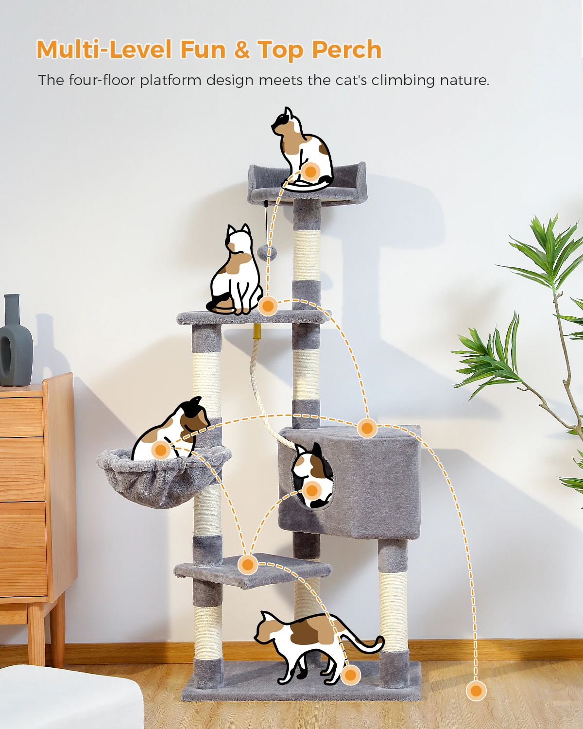 Luxury Cat Tree Scratching Post Kitten Toy