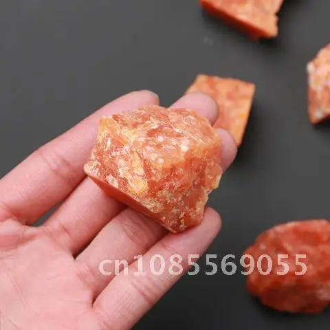 

Natural Sun stone Crystal 1PC orange Quartz Ore Mineral Energy Healing Stone Fluorite Ornaments Home Decor Specimen DIY gift
