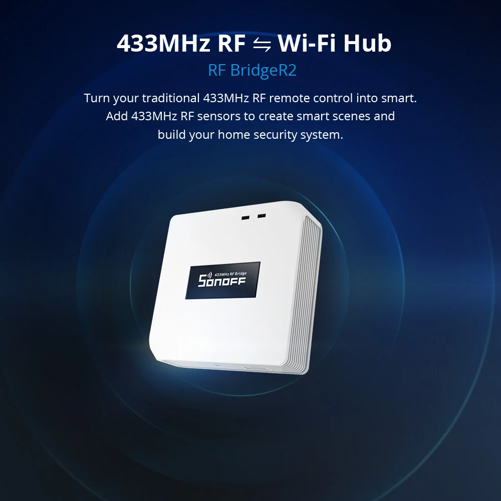 SONOFF RF Bridge R2 433MHz DW2 PIR3 RF Wifi Controller Intelligent Switch Smart Life Remote Control Work with Alexa Google Home smart switch wireless remote control switch