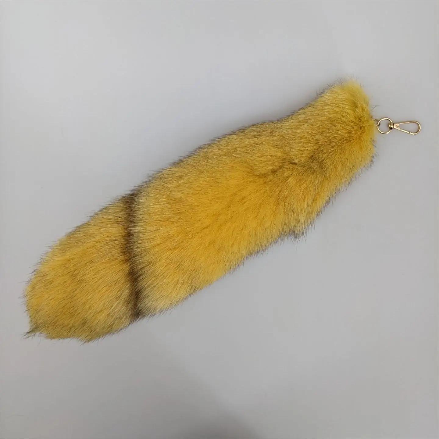 Luxurious Natural Fox Fur Tail Keychain - Chic Y2K Fashion Accessory, 40 cm