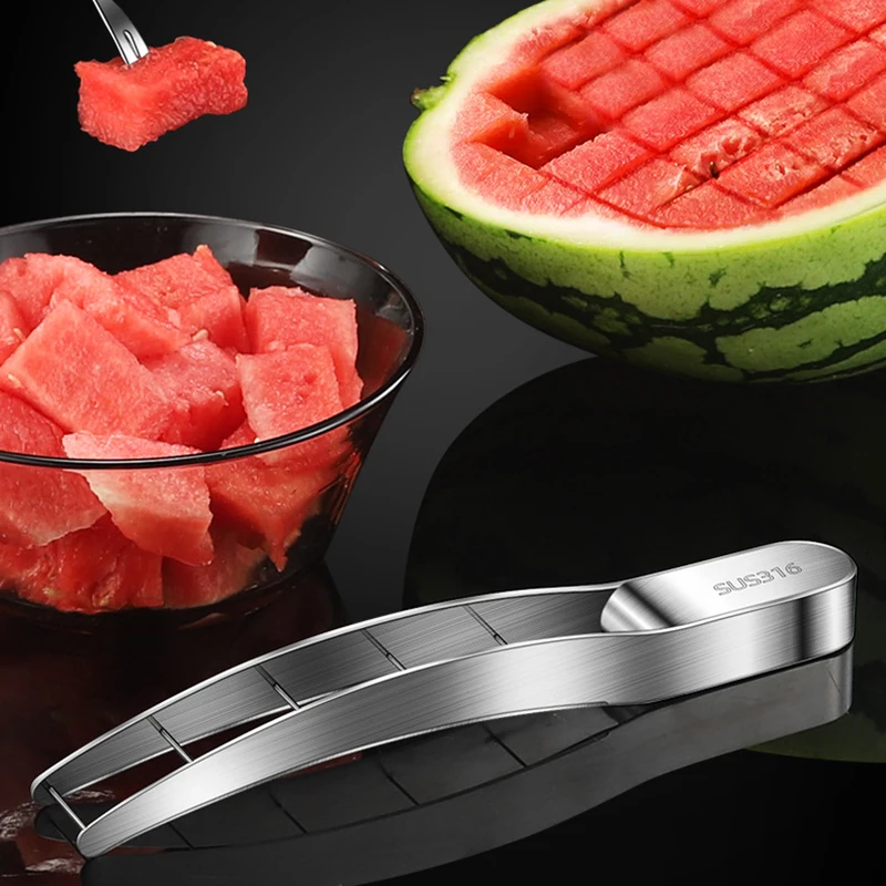 316 Stainless Steel Watermelon Cutter Fruit Divider Slicer Tool for Melon Fruit Vegetable Tools 3