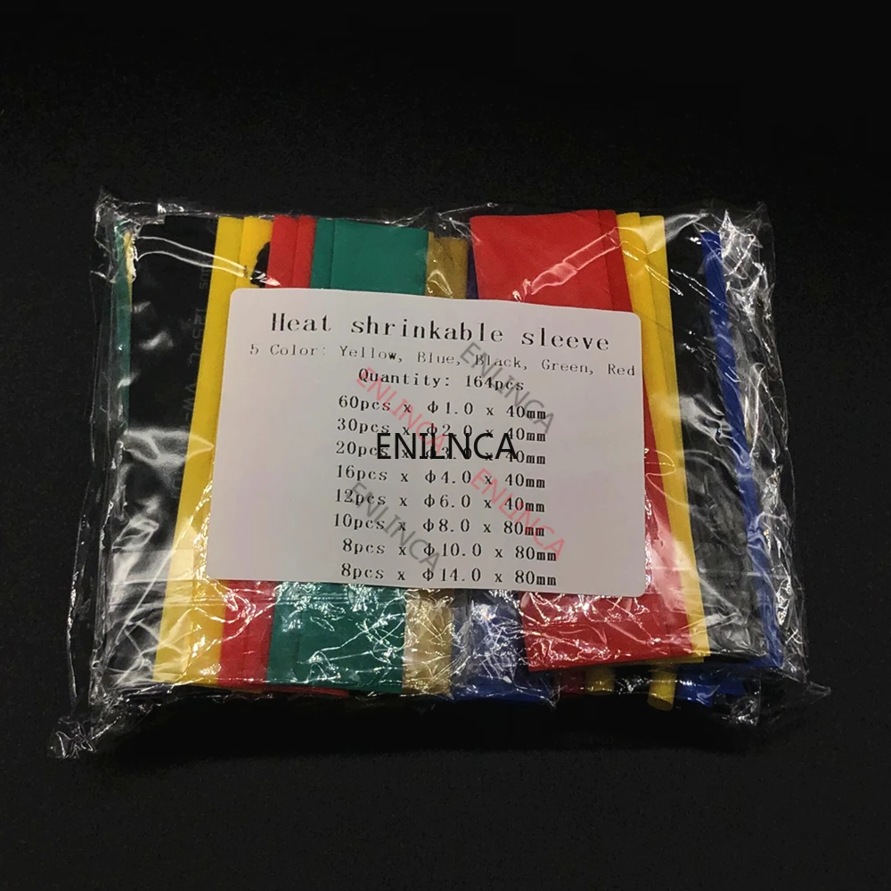 Heat Shrink Tubing 164-780pcs/Box Set Polyolefin Shrinkable Wire Cable Insulated Sleeving Electronic Parts shrink wrapping