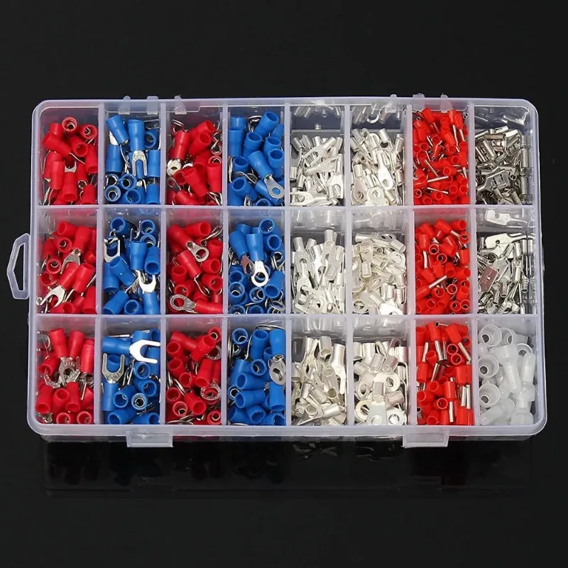 cabo pin end conectores fio conector assorted terminais set 1000pcs 03