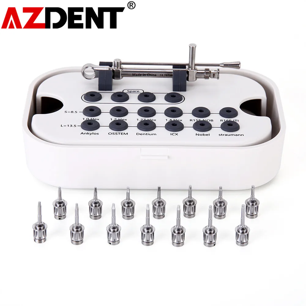 AZDENT Dental Implant Torque Wrench Screwdriver Kit 10 70NCM Ratchet