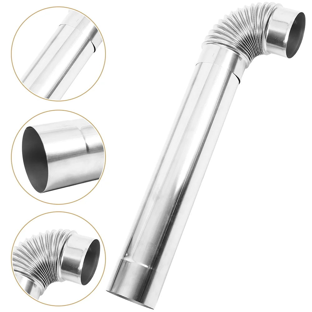 

Chimney Exhaust Pipe Fireplace Accessories Hose Stove Household Flexible Kitchen Vent Stainless Steel Air