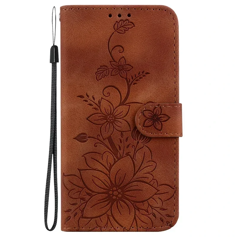Solid Color Leather Flip Phone Case with Card Slots