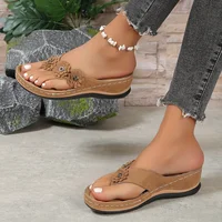 Floral Beach Flip-Flops for Women - Comfy Slip-On Summer Slides, Versatile Casual Outdoor Footwear - Image 6