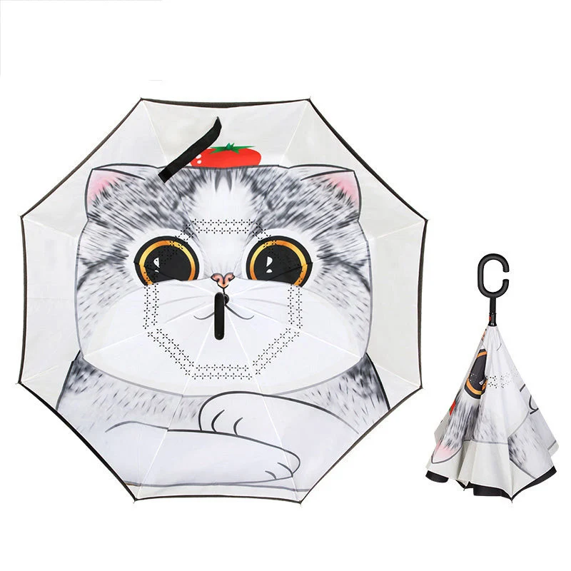 

Automatic Parasol Hook Umbrella Sun Reverse Luxury Chinese Male Cheap Umbrella Garden Windproof Paraspigoli Paraguas ZP50YS