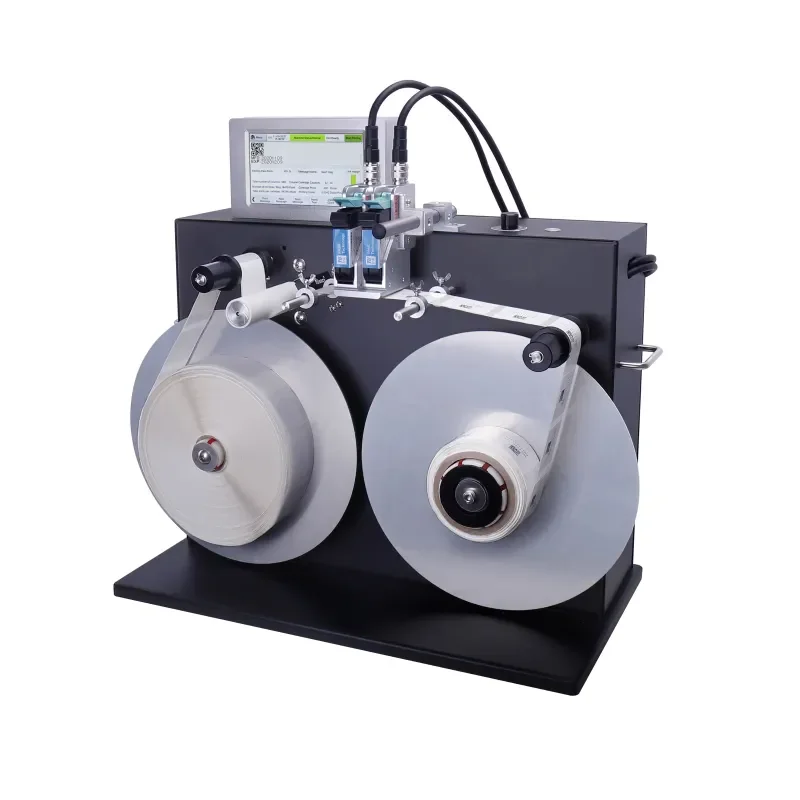 

T480 12.7mm/25.4mm Thermal Inkjet label roller Printer High Speed Jet Marking Machine GS1 Code Expiry Date TIJ Label Printer