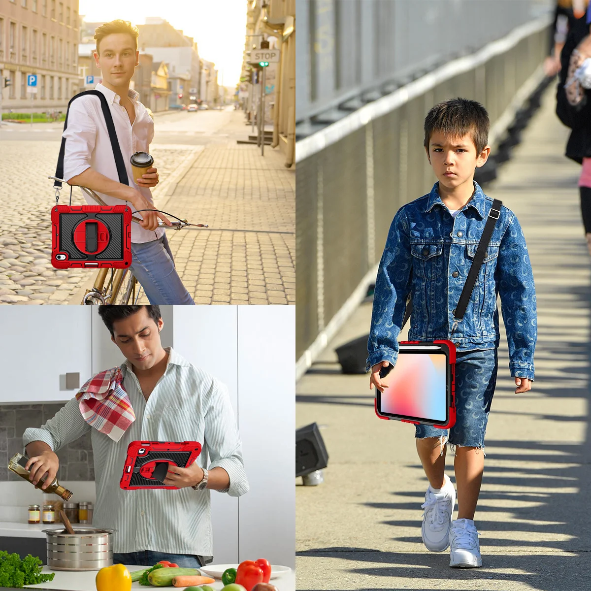 Capa Kickstand, Rotação 360, Samsung Galaxy Tab