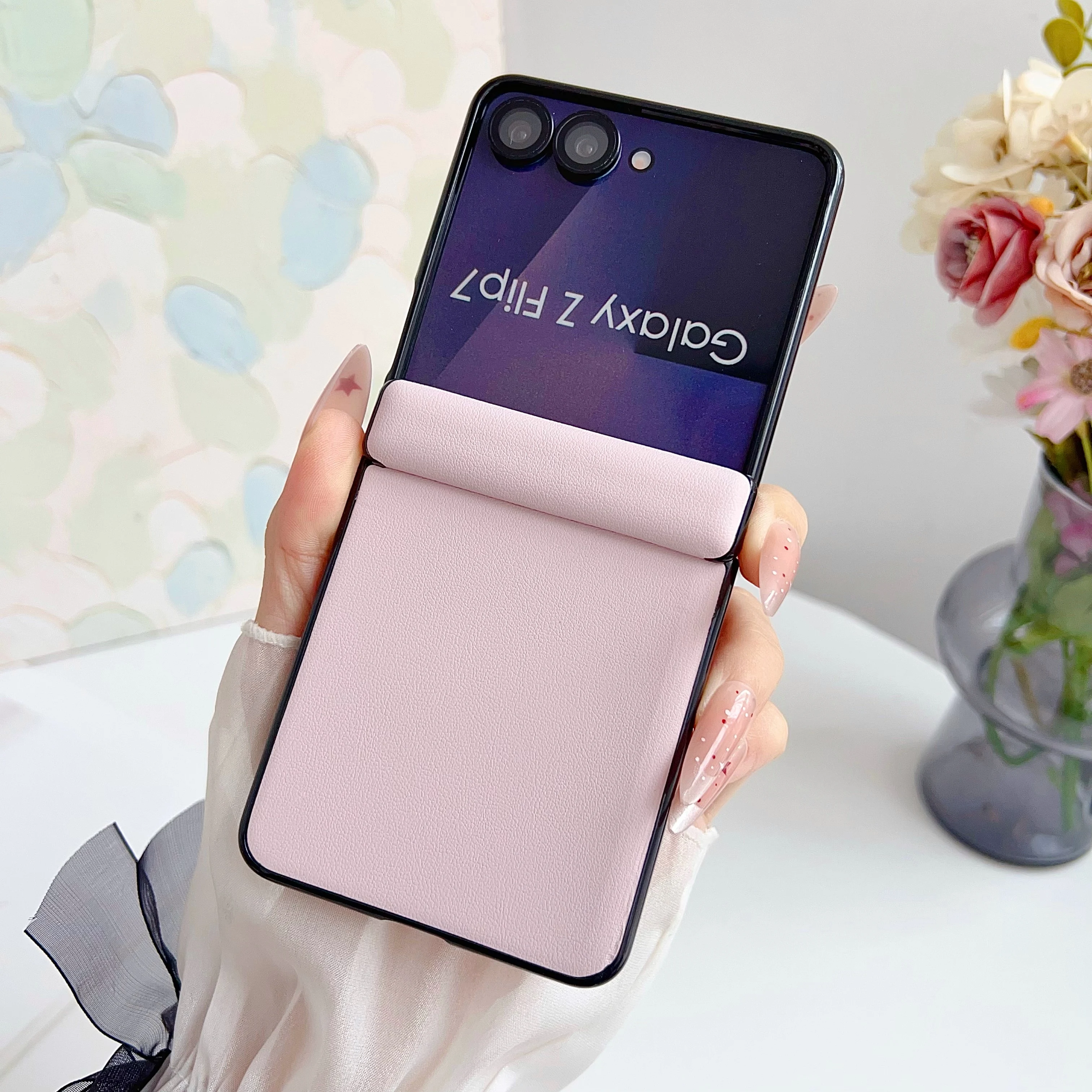 Luxurious PU Leather Phone Case with Hinge Connection Protective Cover Shell
