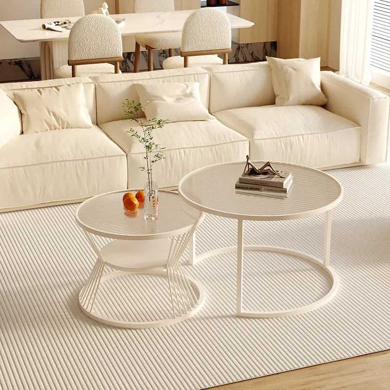 

Nordic Coffee Table Glass White Design Minimalist Storage Center Salon Coffee Table Living Room Stolik Kawowy Modern Furniture