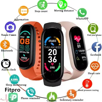 M9 Smart Watch Uomo Donna Fitness Bracciale intelligente Fascia sportiva Frequenza cardiaca Monitor della pressione arteriosa Orologi multifunzione impermeabili
