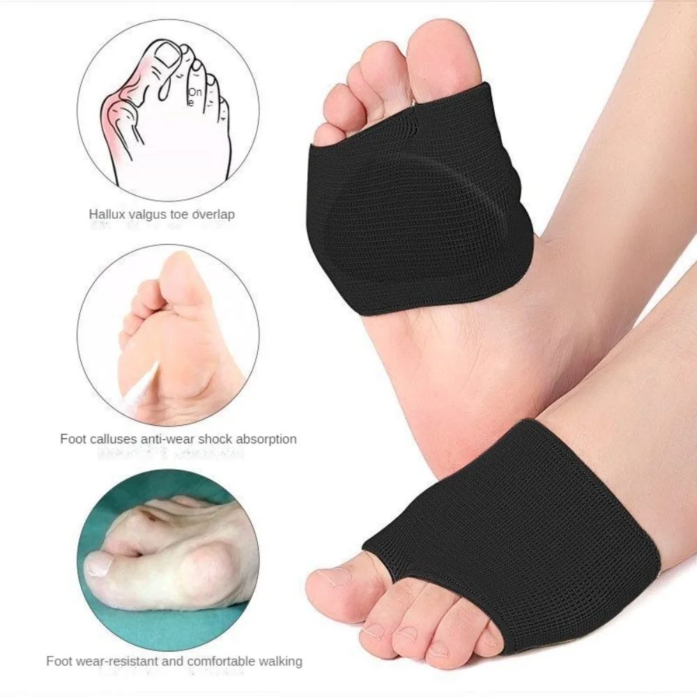 

1 pair Adhesive Non-slip Mat for Men and Women Thickened Breathable Pain-proof Foot Cocoon Front Foot Toe Valgus Feet Care Tools