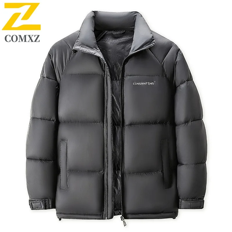2025​Men Stand Collar Cotton Jacket Winter Windproof Waterproof Thermal Insulated Business Casual Thickened Outdoor Sport Parka​