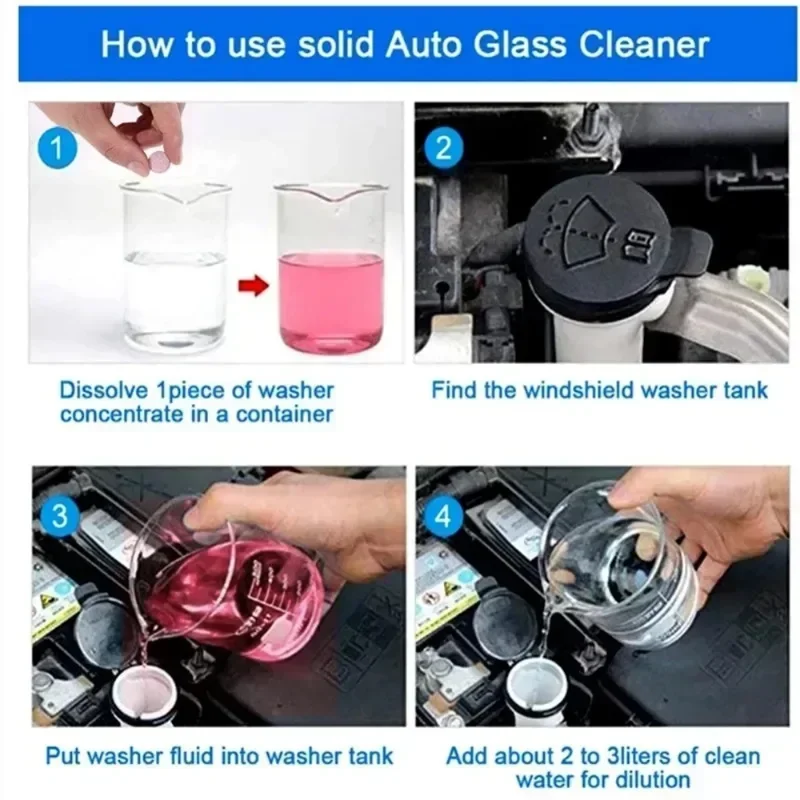 Concentrated Car Windshield Washer Fluid Tablets