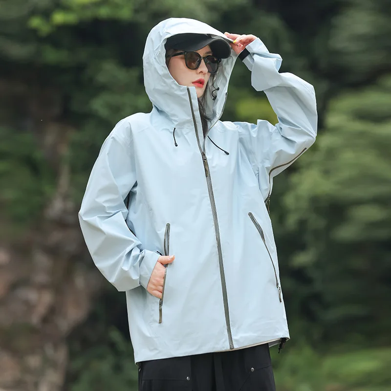 NewMensWomenFunctionalWaterproofOutdoorHardShellRainJacket
