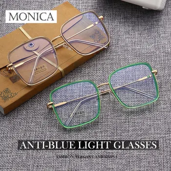 남녀공용 클래식 메탈 안티 블루 라이트 안경, 빈티지 라운드 프레임, 컴퓨터 게임 고글, 블루 레이 차단 안경, 패션