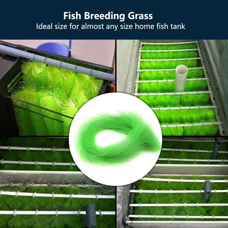 

60/100cm Aquarium Fish Breeding Grass Koi Fish Pond Hatching Grass Brush Goldfish Spawning Aquaculture Breeding Supply