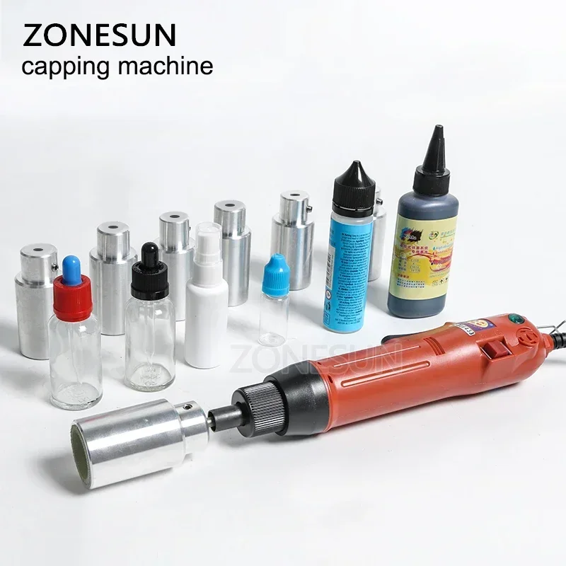 Perfume Bottle Capping Tool ZONESUN Portable HandHeld Bottle Capping Machine With Security Ring Plastic Bottle Capper Capping Tool