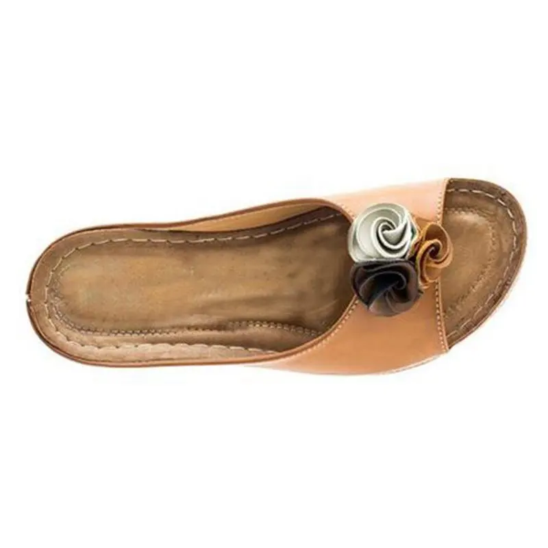 Women New Flower Sandals 2023 Wedge Heels Summer Shoes Women Outdoor Slippers Female Soft Bottom Heeled Sandals Summer Footwear