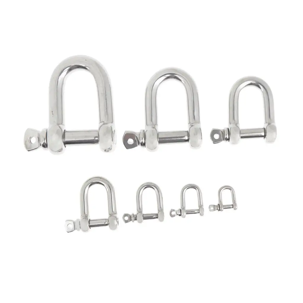 Stainless Steel D-Shackle Chain Shackle Rigging Fastener -M8