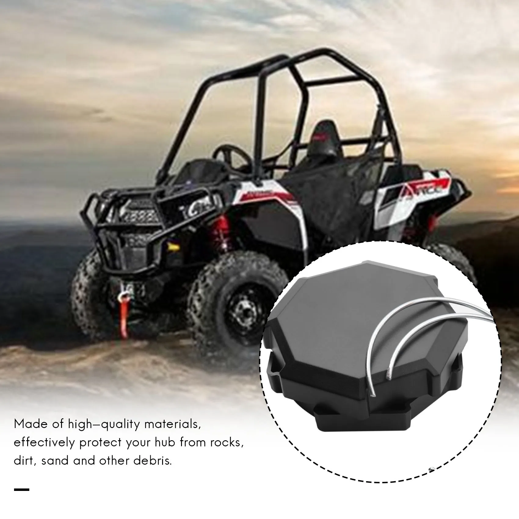 4PcsHubCapWheelCenterCapsReplacementPartforPolarisRZR900