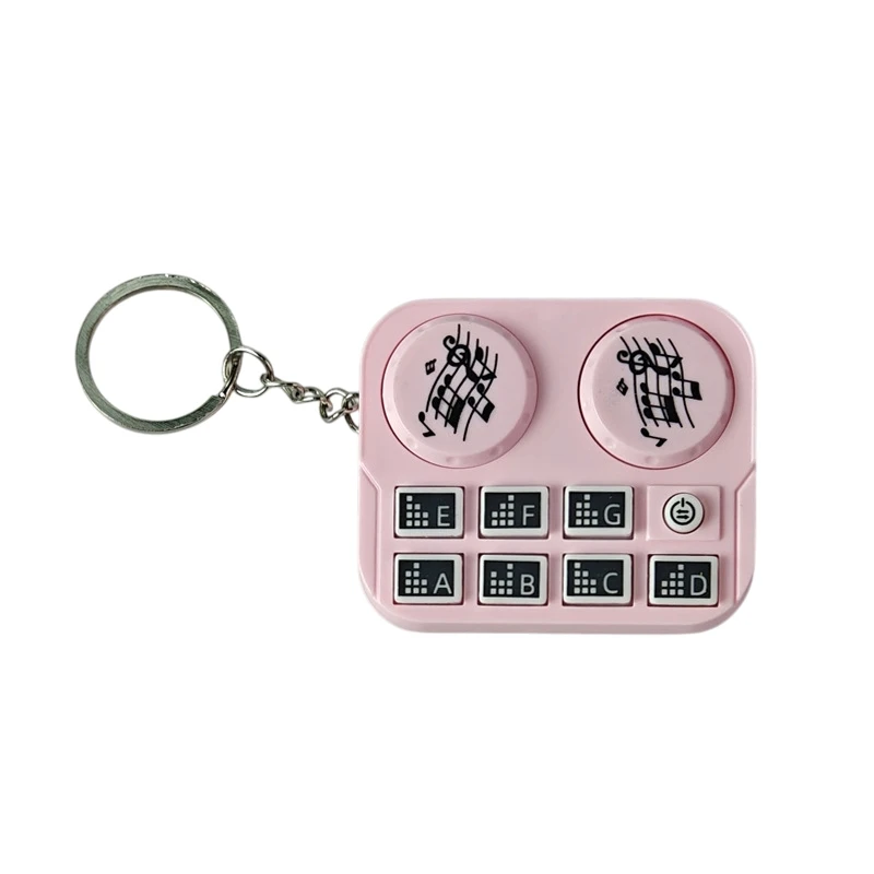 Creative Mini DJ Machine Music Keychain Funny Luminous Sound