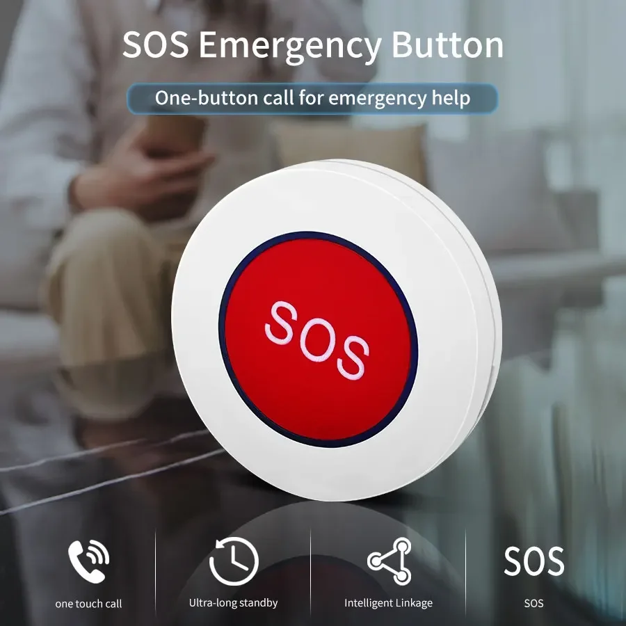 Smart Tuya ZigBee Emergency Alarm Button Sensor Alarm Elderly Children Wireless Tuya Smart Life App Remote Control emergency alarm button