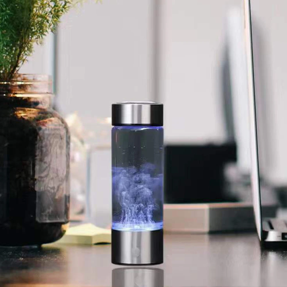 Portable Hydrogen Water Bottle Hydrogen Water Bottle Generator 3 Minutes Mode Electrolytic Element Cup for Outdoor Sports