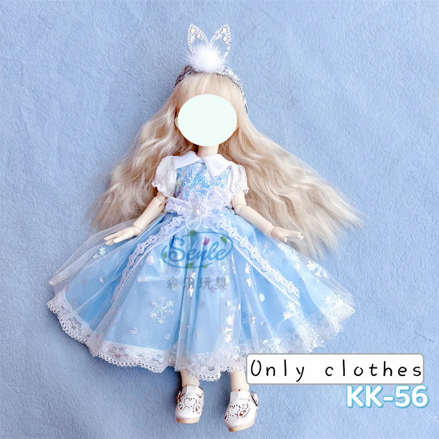 Hübsches Kleid Prinzessinnenkleidung für 30cm 1/6 Bjd DIY Puppenkleidung Puppenrock Mode Freizeitanzug Socken Spielzeugzubehör – Detail 16
