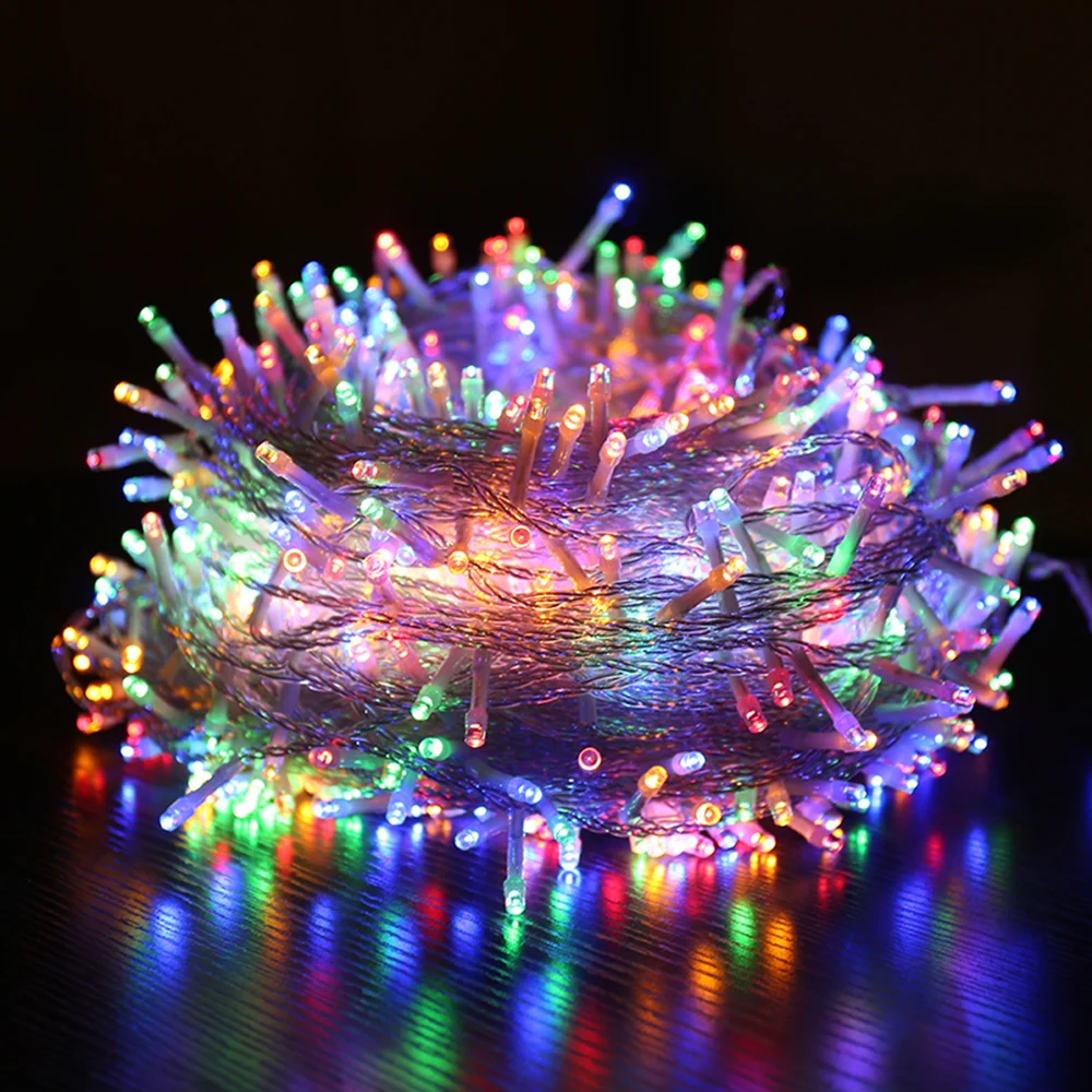 thumbnail image 1 of Guirnalda de luces LED para exteriores, 10 m a 100 m, resistente al agua, con enchufe estadounidense, CC de 30 V, para Navidad, bodas, fiestas y vacaciones, Q30, 1 of 4