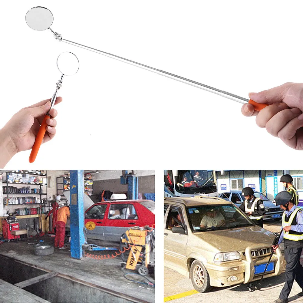 Car 360° Inspection Mirror Telescoping Mirrors Extend Mechanic Tools Inspection Mirror Telescopic Handle Auto Repairing Tools 4