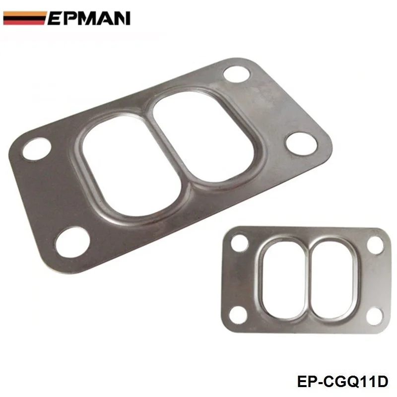 EPMAN 10PCS/LOT T3 T34 T35 T38 Twin Entry Divided Turbo Manifold Turbine Inlet Gasket 304 Stainless Steel EP-CGQ11D
