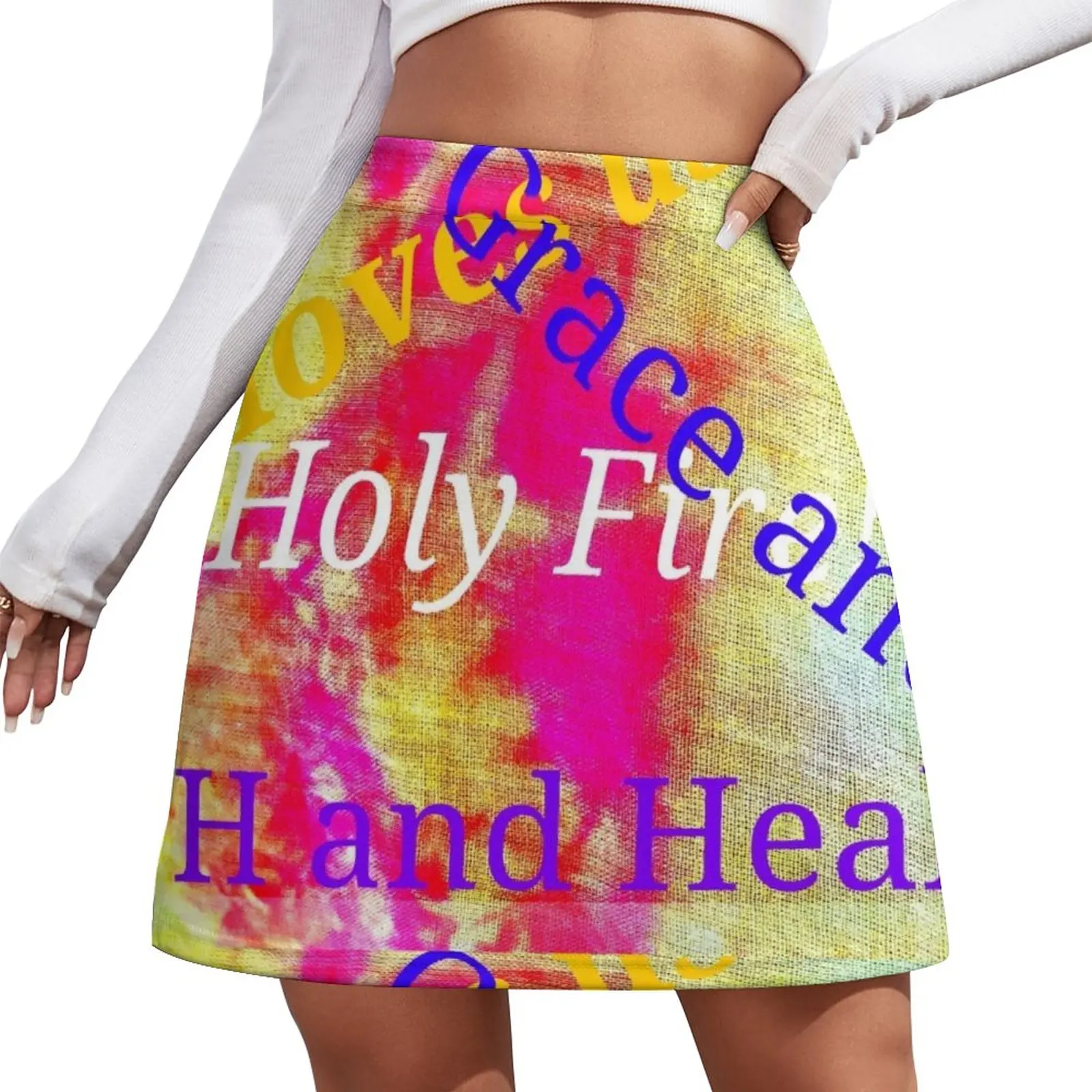 

Святой огонь (Иисус любит нас). Мини юбка женская юбка комплект летнее платье для женщин 2024 Kawaii