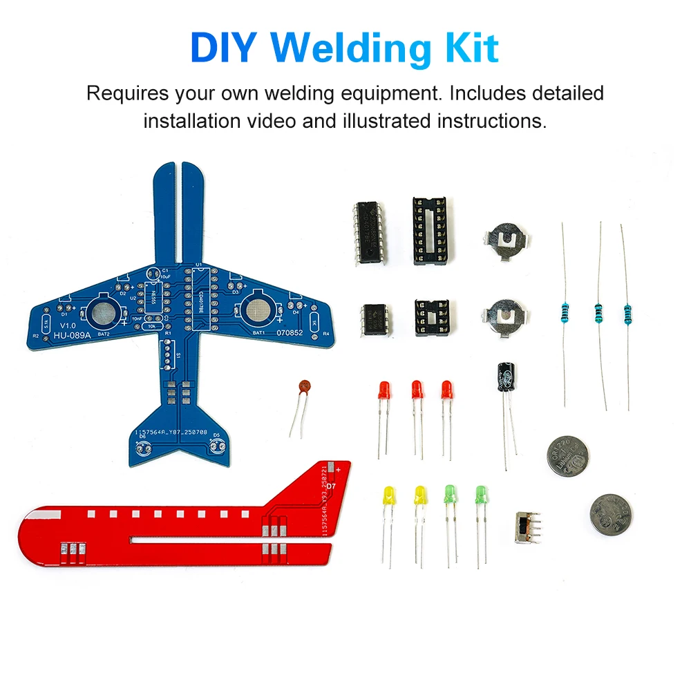 รูปสินค้า ชุดประกอบไฟ LED เครื่องบิน DIY ฝึกวงจรไฟกระพริบ