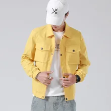 

Multi-pocket Tooling Jacket Men's Spring and Autumn New Style 2021 Fashion Casual Student Stand-up Collar Jacket Korean Clothes