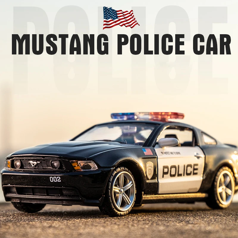 Модель автомобиля из сплава 1:32 2006 Ford Shelby Mustang GT350 модель полицейского 911 модели