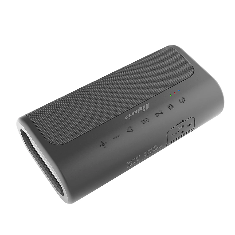 

Портативный Bluetooth динамик, Cyboris 80 Вт Выход сабвуфер глубокие басы беспроводной динамик с функцией внешнего аккумулятора, TF-карта, AUX, TWS