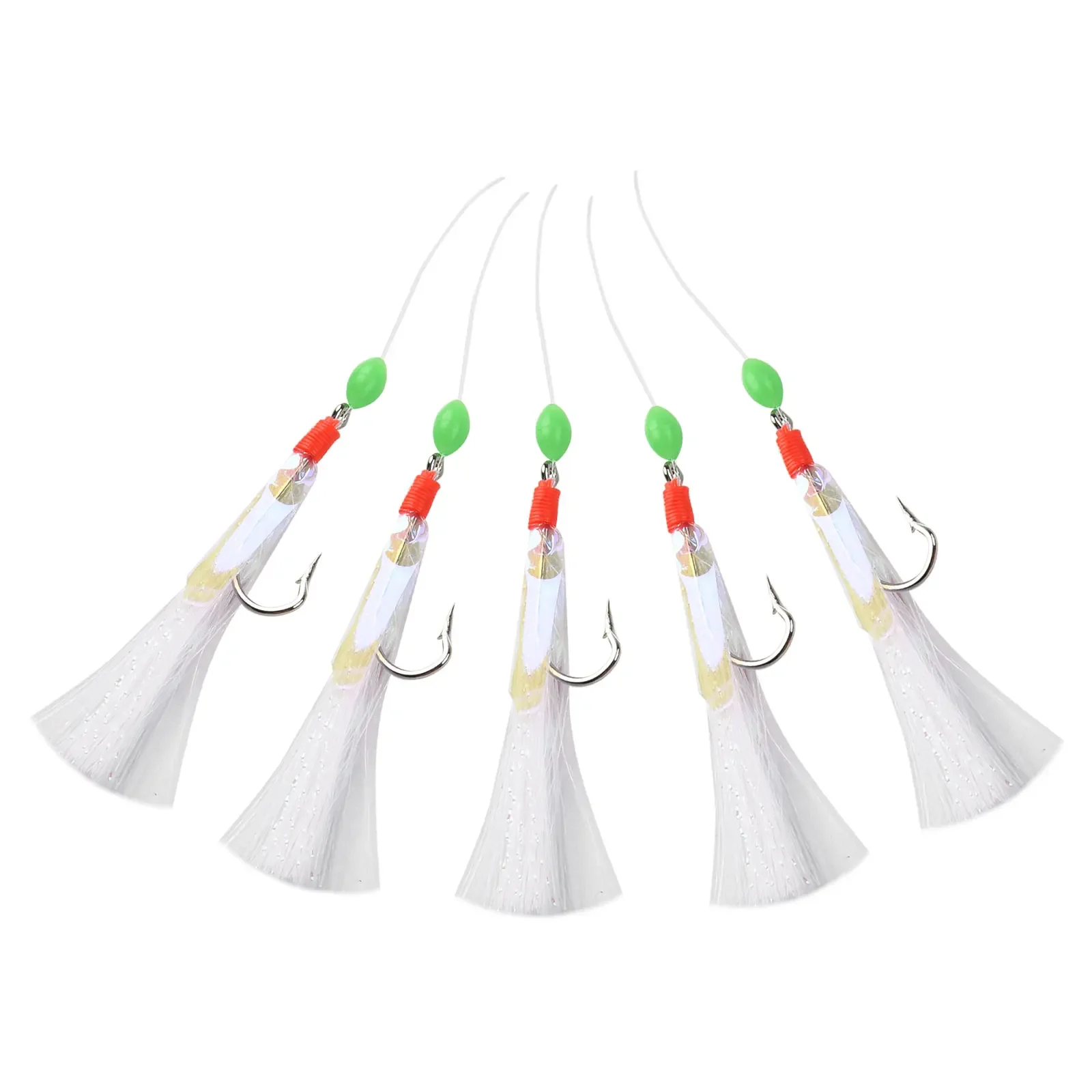 Heißer Verkauf Sabiki Soft Fishing Köder Rigs Köder Jigs Köder Feder köder Hering Köder hochwertige Rigs mit 6 Haken Teilen – Detail 12