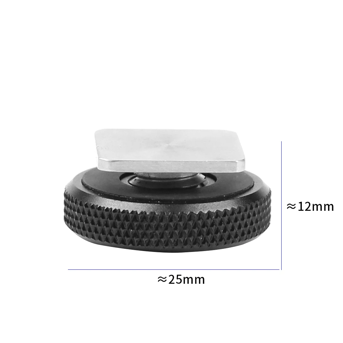 Description Picture 3 of item3/8 1/4 Double Nut Single Cold Shoe Tripod Mount to Flash Hot Shoe Screw Adapter for GoPro Hero Action Camera DSLR Photo Studio