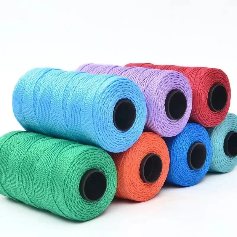 100G Polypropylene Fibre Wire Yarn for Crafts and DIY Projects Triple Twisted Mercerized Yarn for Hats, Shoes Yarn Wholesale