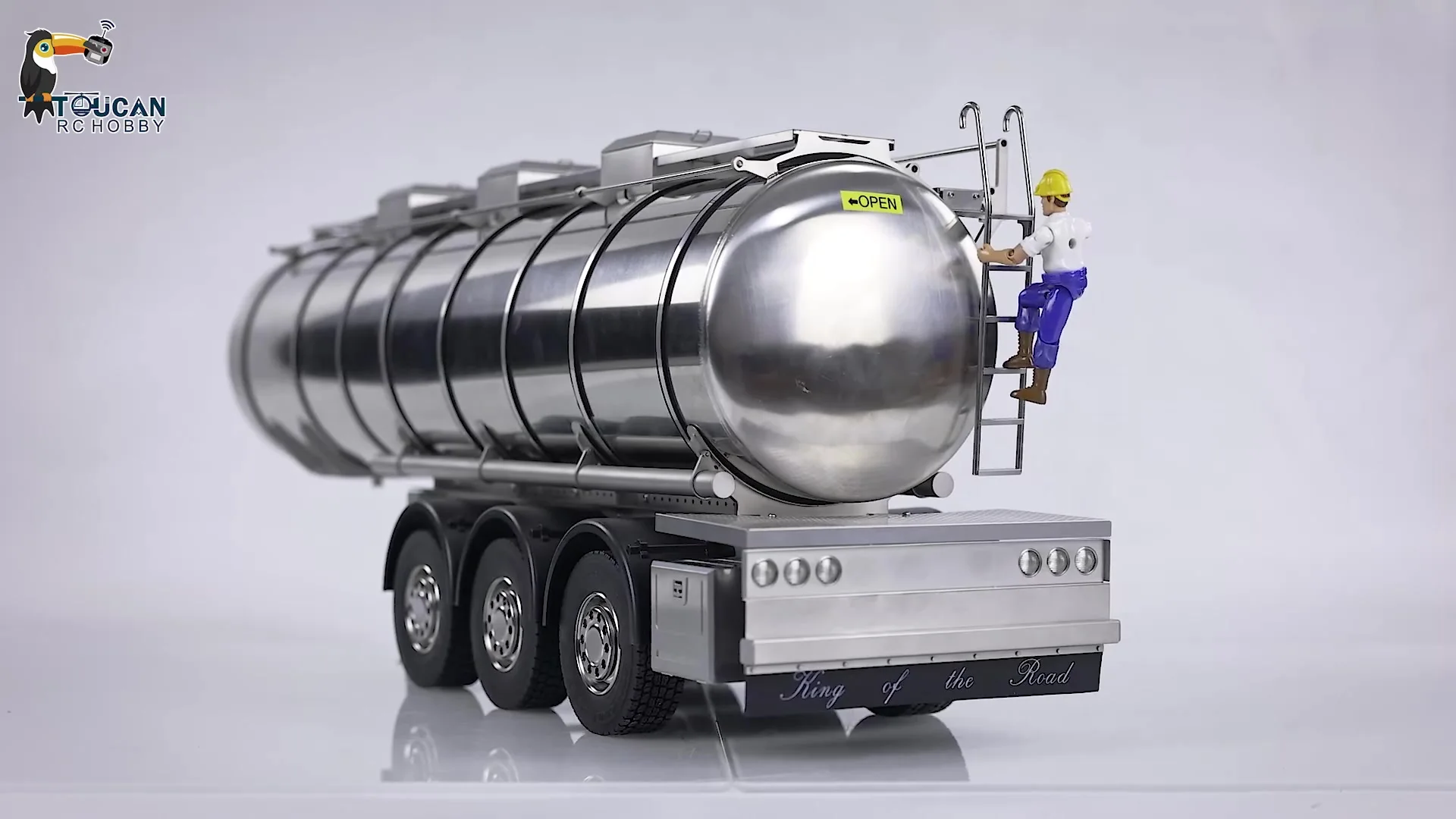 1/14 RC Metal 3-Axle Oil Tank Gas-tanker Semi Trailer 1/14 RC