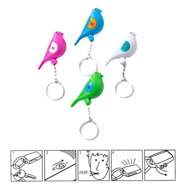 Key Finder Whistle Bird Shape Keychain Flashing Beeping Alarm Remote Locator Flashing Control Anti-lost Equipment Tracker Pets 4