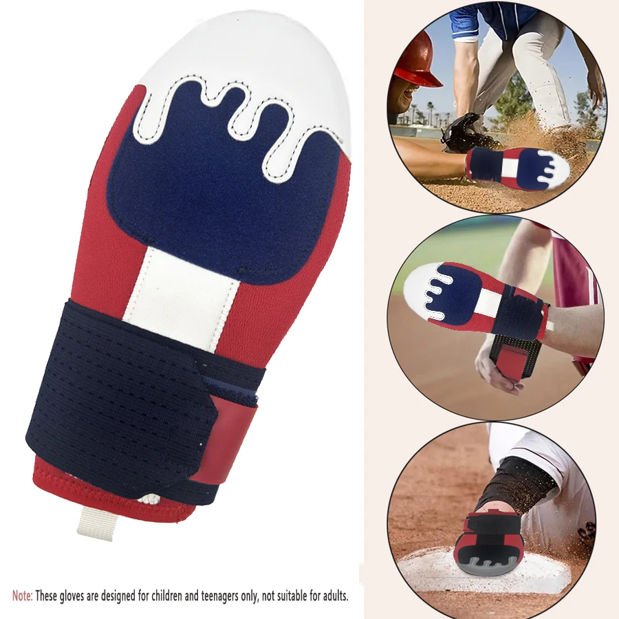 Baseball Sliding Mitt Sliding Gloves,Left and Right Hand Options for Youth & Children Hand Protection with Easy on and Off Desig 4