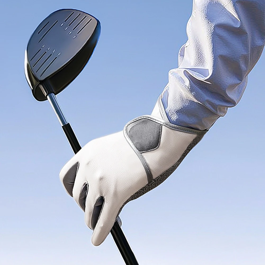 1 Pair Men Anti-Slip Granules Golf Gloves Male Warm Fleece Mittens Winter Touch Screen Golf Gloves Full Hand Sports Handcover