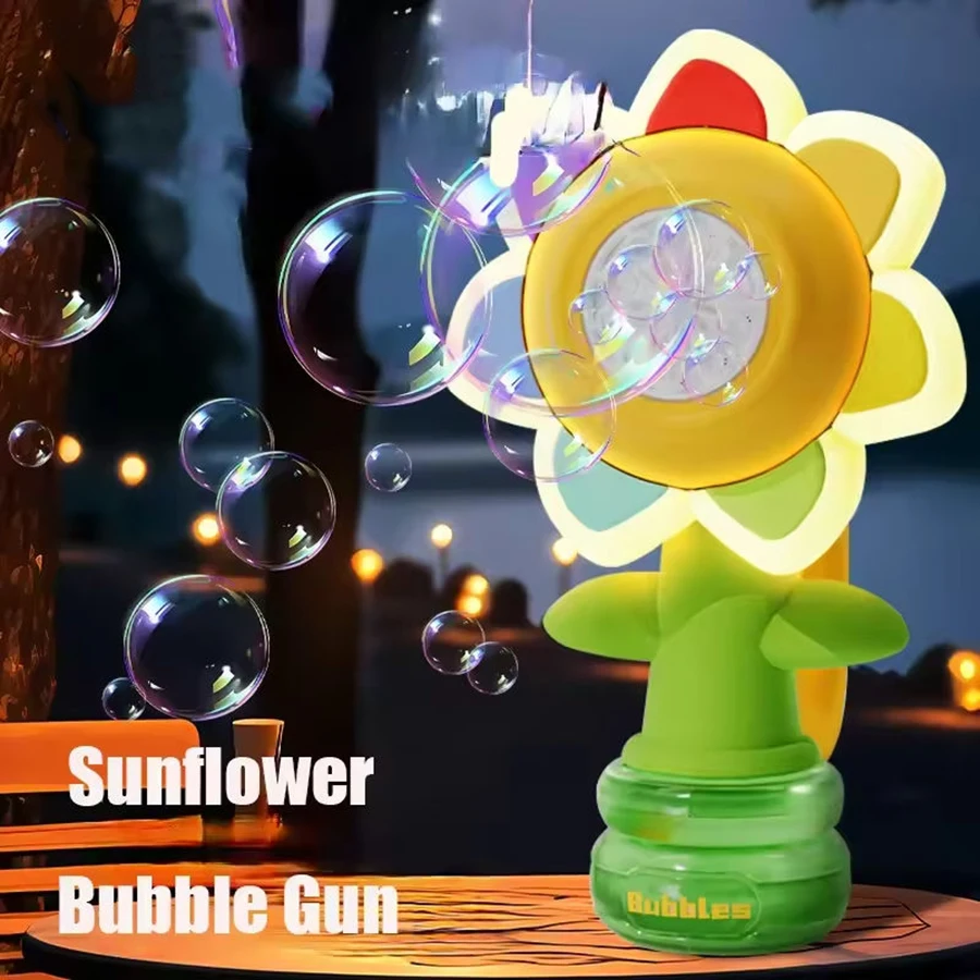 バブルスマッシャー　 Seven Color Sunflower Shake Head Soap Bubbles Swing Light 3